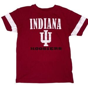 Indiana Hoosiers Youth size medium Trident Red T-Shirt logo IU jersey sleeve top